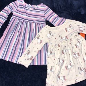 NWT Kidtopia Dresses Stripe 2T, Unicorn 18 month